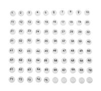 SOIMISS 75 Pcs Bingo Balls Set, 1-75 Numbered Balls with Clear Numbers, Plastic Mini Bingo Balls Replacement, Bingo Games for Adults & Kids, Party, Family Games & Club Nights (White)