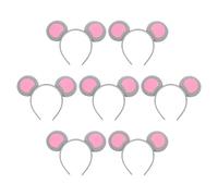 SOIMISS 7pcs Gray Mouse Ear Hairband Soft Comfortable Animal Ears Headband for Women Cartoon Cosplay Costume Accessory for Halloween Party Roleplay Dance and Themed Events