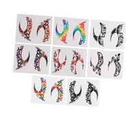 SOIMISS 8 Pairs Temporary Eye Liner Stickers and Eyeshadow Decor Face Stickers for Makeup Use, Artistic Eye Tattoo Tape for Beauty and Party Looks