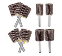 SOIMISS 8pcs 6mm Shank Abrasive Flap Wheel Assortment for Electric Grinder, Small Flap Wheels with 80 Grit Sandpaper, Rotary Tool Grinding Heads Set for Metal and Wood Finishing Random