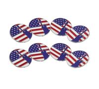 SOIMISS 8Pcs American Flag Patriotic Brooch Pins Lightweight Enamel Lapel Pins with Statue of Liberty Design Durable Metal for Independence Day of July Memorial Day Celebrations