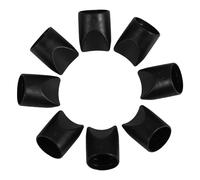 SOIMISS 8pcs Black Folding Chair Stability Plugs, Heavy-duty Plastic End Caps with V-shaped Design, 7/8 Inch Inner Diameter Compatible with Metal and Padded Outdoor Chair Legs for Patio