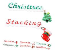 SOIMISS 8pcs Christmas Themed Letter Charms for Phone Case and Keychains Festive Pendants Including Candy Cane Christmas Tree Reindeer and More for and Decorations