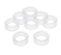 SOIMISS 8pcs Clipper Rings Silicone Scissor Finger Protectors Matte White Comfortable Touch Protect Fingers from Calluses for Pets Salon Use