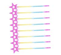 SOIMISS 8pcs Colorful Star Shaped Fairy Wands for Lightweight Plastic Party Props for Dress Up Cosplay Birthday Halloween Stage Shows