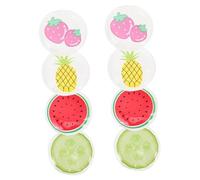 SOIMISS 8pcs Cooling Gel Eye Pads Reusable Cold Eye Masks Pineapple Watermelon Strawberry Multi-function for Sleep Travel and Office Use