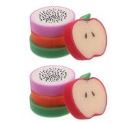 SOIMISS 8pcs Fruit-Shaped Bath Sponge Set, Soft Pu Material Shower Loofah with Red Fruit, Kiwi, Dragon Fruit, Orange Designs for Gentle Sponge Bath and Quick Drying