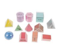 SOIMISS 8pcs Geometric Solids for Volume Measurement Transparent Geometry Models with Surface Area Nets Math Teaching Supplies for Classroom Geometry Tools for Early Education