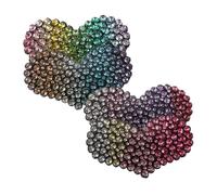 SOIMISS 8pcs Gradient Heart-shaped Hair Clips for Sparkly Rhinestone Snap Barrettes No Bend No Crease Hairpins for Boy Girl Teens School Party Accessories