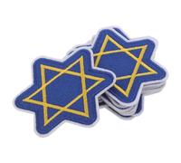 SOIMISS 8pcs Hanukkah Embroidered Iron-on Appliques Jewish Star Patches for Clothing, Jackets, Jeans, Dresses and Backpacks Holiday Sew-on Repair Decorations