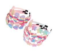 SOIMISS 8pcs Headbands Heart Star Printed Hairbands Gradient Rainbow Hair Accessories for Party Photo Props Daily Wear