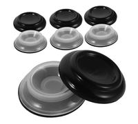 SOIMISS 8pcs Piano Leg Floor Protectors Non Slip Caster Cups with Noise Dampening for Hardwood Tile Carpeted Floors Black Transparent Abs Pads for Grand Upright Pianos