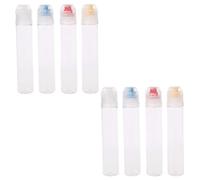 SOIMISS 8pcs Portable Travel Bottle Silicone Reusable Squeeze Condiment Bottle Valve for Salad Honey Mustard Seasoning Random Color
