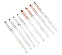 SOIMISS 8pcs round Tip Nail Art Brushes Set for Fine Detail Work, Multi-functional Nail Drawing Pens Made with Synthetic Fibres and Aluminium, for Salon and DIY Manicure, Reduces Hand
