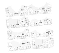 SOIMISS 8pcs Shirt Alignment Ruler Tool Set for Accurate Design Placement Durable Measuring Guide for T Shirt Making Lightweight Portable Neck Measurement Tool