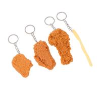 SOIMISS 8pcs Simulation Food Model Keychain PVC Decorative Key Holders for Bags Cars and Keys Cute Fried Chicken and French Fries Pendants Durable and Safe Accessories for Everyday Use