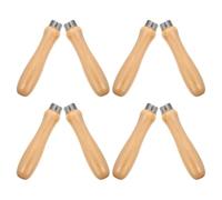 SOIMISS 8pcs Wooden File Replacement Handles 5mm Id File Handle Grip for Woodworking Hand Tools Home Improvement Crafting