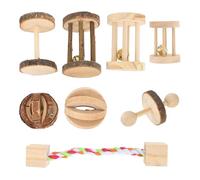 SOIMISS 8pcs Wooden Hamster Chew for Small Animals and Rabbits, Natural Wood Material, Keeps Pets Happy and Teeth Healthy, Suitable for Cage Use