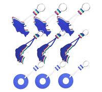 SOIMISS 9pcs Cartoon Floating Keychain Lightweight Buoyant Key Float Rings for Boating Pool Surfing Diving Beach Nautical Parties Featuring Dolphin Shark and Lifebuoy Designs
