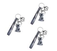 SOIMISS 9pcs Cute Animal Key Chain Geometric Keyring Koala Design Lanyard Strap for Car Bag and Door Keys