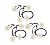 SOIMISS 9Pcs Daisy Hair Ties for Women and Elastic Flower Ponytail Holders Versatile Hair Accessories for Various Outfits and Hair Colors present for Daughters and Friends