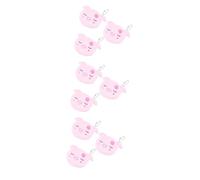 SOIMISS 9pcs Fluffy Plush Pink Pig Coin Purse Cute Zippered Wallet for Girls Portable Key Storage Bag for Daily Use and Travel