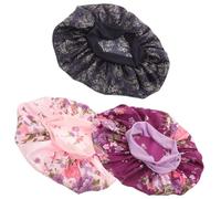 SOIMISS 9pcs Large Rims Chemotherapy Cap for Women Soft Band Mobcap Sleep Hat for Ladies Full Coverage Comfortable Headwear