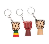SOIMISS 9pcs Miniature African Drum Key Chains Bag Pendants Adorable Key for Handbags Styles Travel Souvenirs and