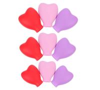 SOIMISS 9Pcs Silicone Protective Covers for Makeup Brushes Anti-lost Brush Head Covers in Pink Red Purple Multi Travel and Shape Preservation