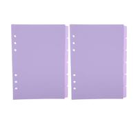 SOIMISS A5 Plastic Binder Dividers 12 Tabbed Index Pages for 6-Ring Notebooks with Colour-Coded Sections for School and Office Organisers