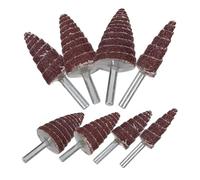 SOIMISS Abrasive Wheels for Electric Grinder 8Pcs Cone Shaped Sandpaper Flap Wheels Replacement with Assorted Sizes for Drill Sander and Grinding Tasks