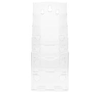 SOIMISS Acrylic Brochure Holder, A6 4 Tier Practical File Organizer Fresh Color, Brochure Display Stand for Dormitory and Office Wall Mount or Tabletop