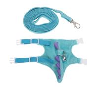 SOIMISS Adjustable Dinosaur Harness and Leash for Small Pets Secure Chest Strap with Fast Buckles Ferret Hamster Rabbit Walking Vest Stylish Blue Traction Rope for Outdoor Use