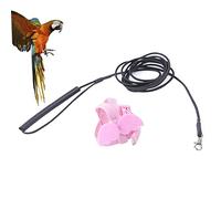 SOIMISS Adjustable Parrot Flying Harness with Angel Wings for Outdoor Bird Flight Lightweight Elastic Traction Rope Suitable for Pet Birds Including Cockatiels and Budgies Pink