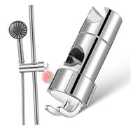SOIMISS Adjustable Shower Head Holder with Built Hook No Drilling Installation Sturdy Slide Bar Bracket Bathroom Accessory for Hanging Towels Brushes and Handheld Sprayer