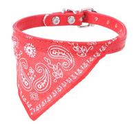 SOIMISS Adjustable Triangle Pets Saliva Towel Bandana Collar for Dog and Cat, Lightweight Pu Cloth Material with Collar Length Adjustable, Stylish and Lovely Pet Neckerchief for Feeding