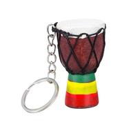 SOIMISS African Drum Keychain Pendant Tricolor Keychain Ornament Handcrafted African Drum Bag Accessory Unique Travel Souvenir for Music Lovers