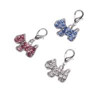 SOIMISS Alloy Dog Collar Pendant Set Creative Super Cute Design with Dog Shaped Hanging Tags 3pcs Anti-rust and Wear Resistant Random Color for Pets, for Keychain DIY and Pet Accessories