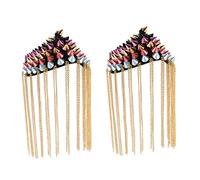 SOIMISS Alloy Shoulder Badge and Corrosion Resistance 2pcs with Back Pin Design Beautiful Tassel Epaulet Shoulder Boards Badge for Clothing and Hats, Decor Use