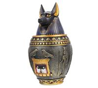 SOIMISS Ancient Egyptian Canopic Jar Resin Figurine Decorative Sculpture for Indoor Home Decor Retro Porch Ornament with Craftsmanship and