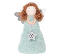 SOIMISS Angel Christmas Tree Topper - Blue Plush Angel Pendant for Top Of Christmas Tree for Home Party Decorations