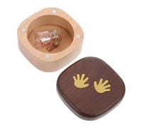 SOIMISS Baby Tooth Keepsake Box and Hair Keepsake Trinket for Infants Square Paw-Shaped Baby Teeth Holder for and