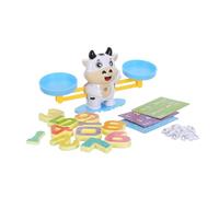 SOIMISS Balance Scale for - Montessori Cow Counting Math Game with Black and White Design - Arithmetic Learning for and Preschoolers - Number Counting Educational Balance Set
