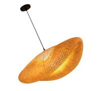 SOIMISS Bamboo Art Chandelier Chinese Zen Style Pendant Light with Bamboo Weaving Included Light Source Elegant Decorative Lamp for Tea Hotel Restaurant Asian Inspired Home Decor