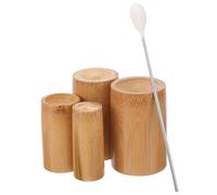SOIMISS Bamboo Cupping Cups Portable Set with Cotton Grip for Back and Waist Massage Therapy, Easy to Use Body Massage Tool for Traditional Chinese Medicine