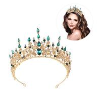SOIMISS Baroque Style Bridal Crown Tiara with Rhinestone Crystals Elegant Wedding Headpiece for Brides for Engagements Prom and Special Occasions