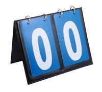 SOIMISS Basketball Scoreboard 2-Digit Double-Sided Flip Scoreboard with Countdown Timer Blue Basketball Game Scoring Board for Sports Events and Coaching