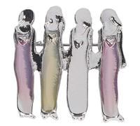 SOIMISS Beautiful Sister Brooch Set for Friends Sisters Four Pin Brooch Lapel Pins Silver Women Breastpin Alloy Sweater Clips