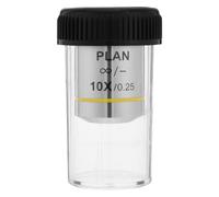 SOIMISS Biological Microscope Objective Lens Labs Microscope Objective Lens for Detailed Observations Object Glass Silver