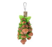SOIMISS Bird Chew Hanging Pendant with Ring Buckle Hook for Parrots | Mango Wood, Bite Resistant Beak Care, PET Shop Cages and Outdoor Use
